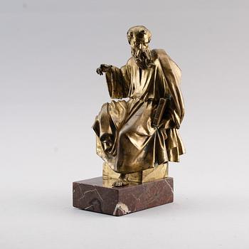 SKULPTUR, förgylld brons, renässansstil, 1800-tal.
