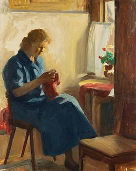 Sam Uhrdin, Woman Knitting.