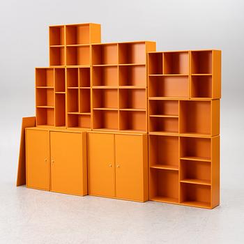Peter J Lassen, shelf system, 13 pieces, Montana Møbler, Denmark, 2000s.