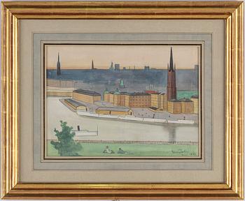 EINAR JOLIN, watercolor on paper, signed and dated June 1936.