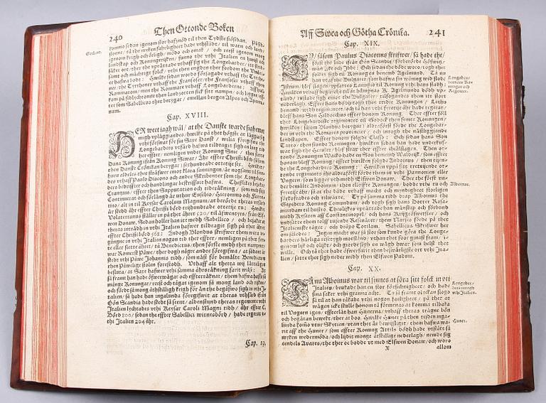 BOK, "Swea och Götha Krönika" av Johannis Magni, Stockholm 1620.