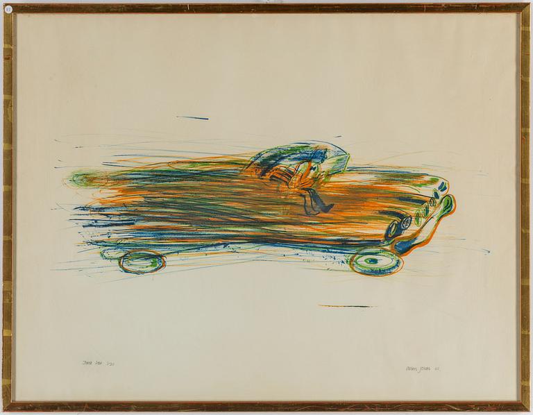 ALLEN JONES, lithograph in color, signed and numbered 1/30, 1962.