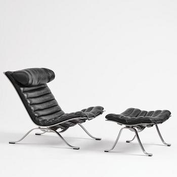Arne Norell, an "Ari" armchair with ottoman, Norell Möbel, Aneby.