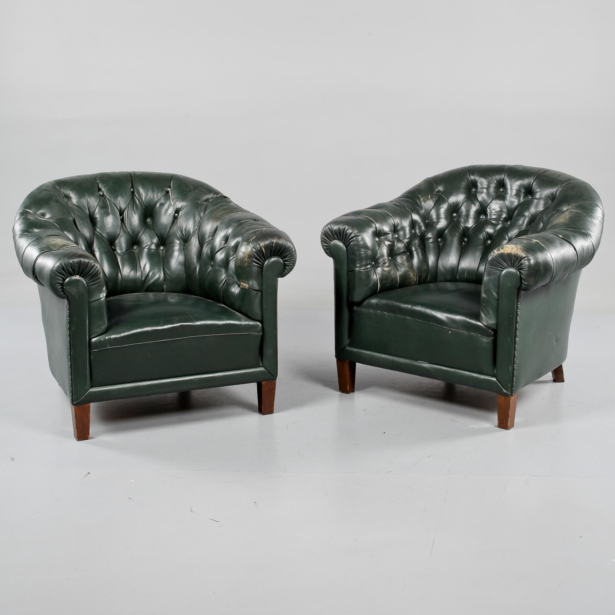 FÅTÖLJER, ett par, 1900-talets andra hälft.