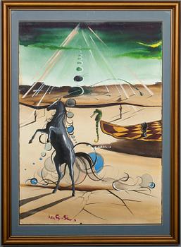 VESA RUUSKA, akvarell, signerad och daterad -98.