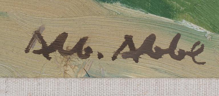 ALBERT ABBE, oil on panel, signed.