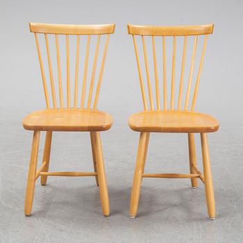 Carl Malmsten, a set of six 'Lilla Åland' chairs for Stolab 1998.