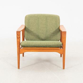 A teak easy chair, Denmark middle of the 20th century.