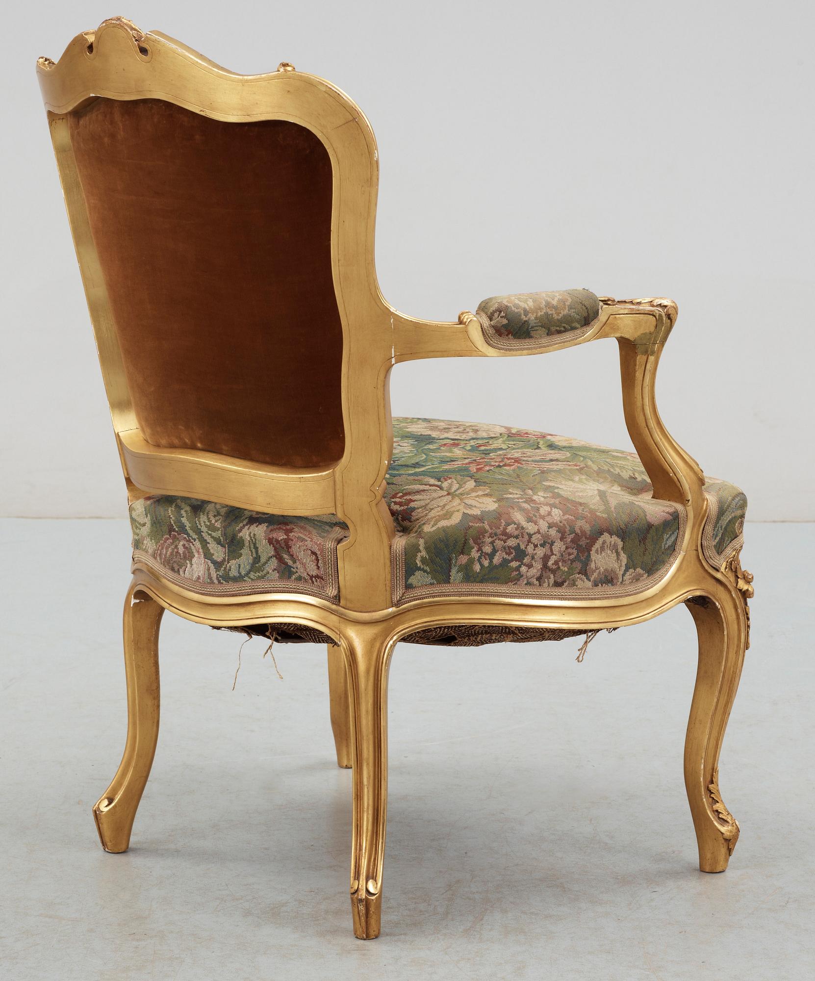 KARMSTOL, rokokostil, 1900-tal.