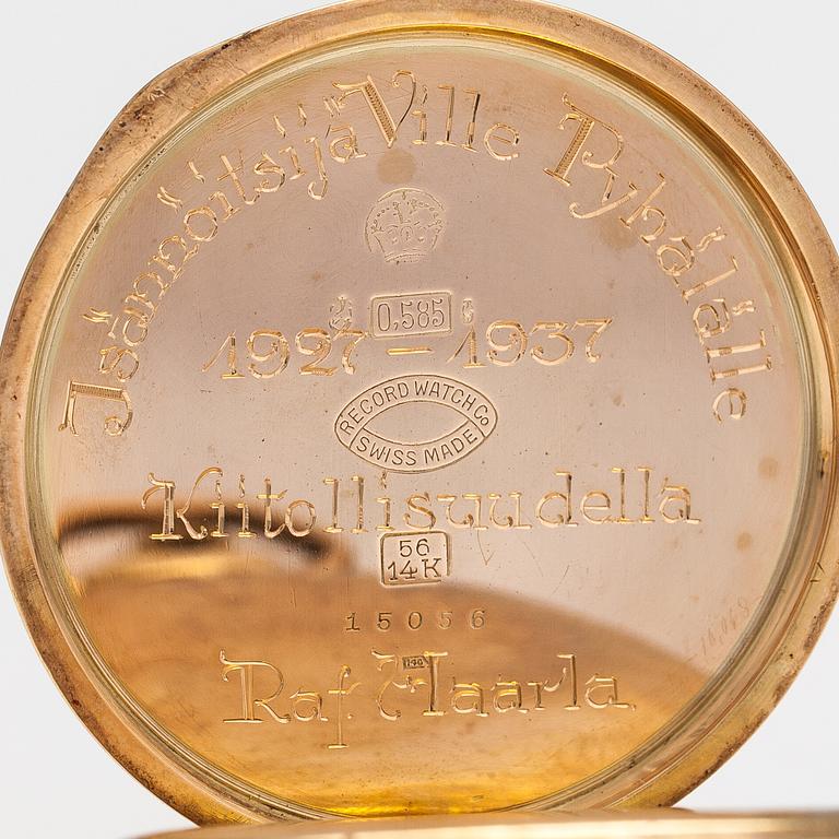 Record watch co, taskukello ja vitja, 48 mm.