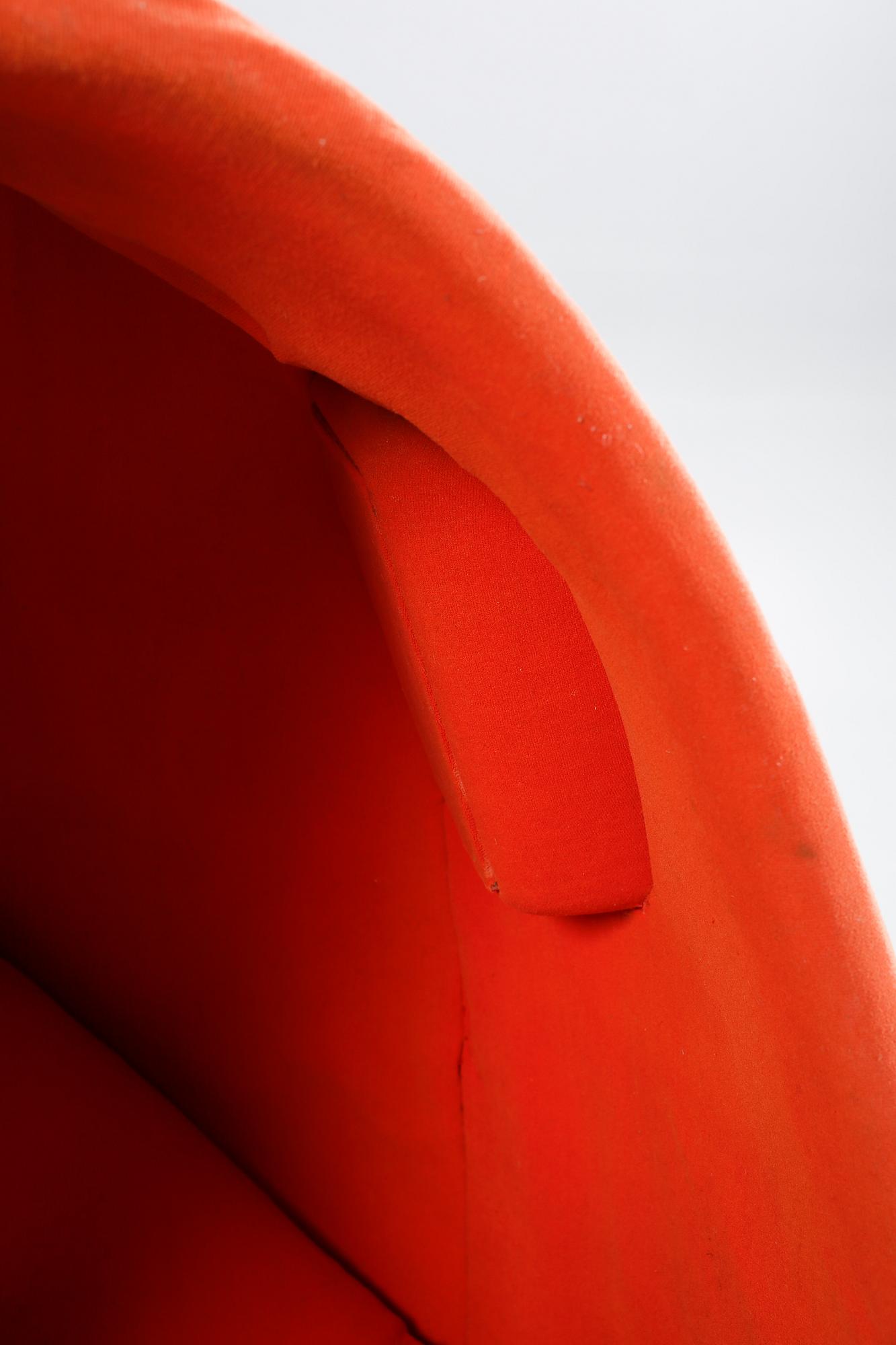 AN "OVALIA"  EASY CHAIR BY HENRIK THOR-LARSEN FOR TORLAN; AB, STAFFANSTORP.
