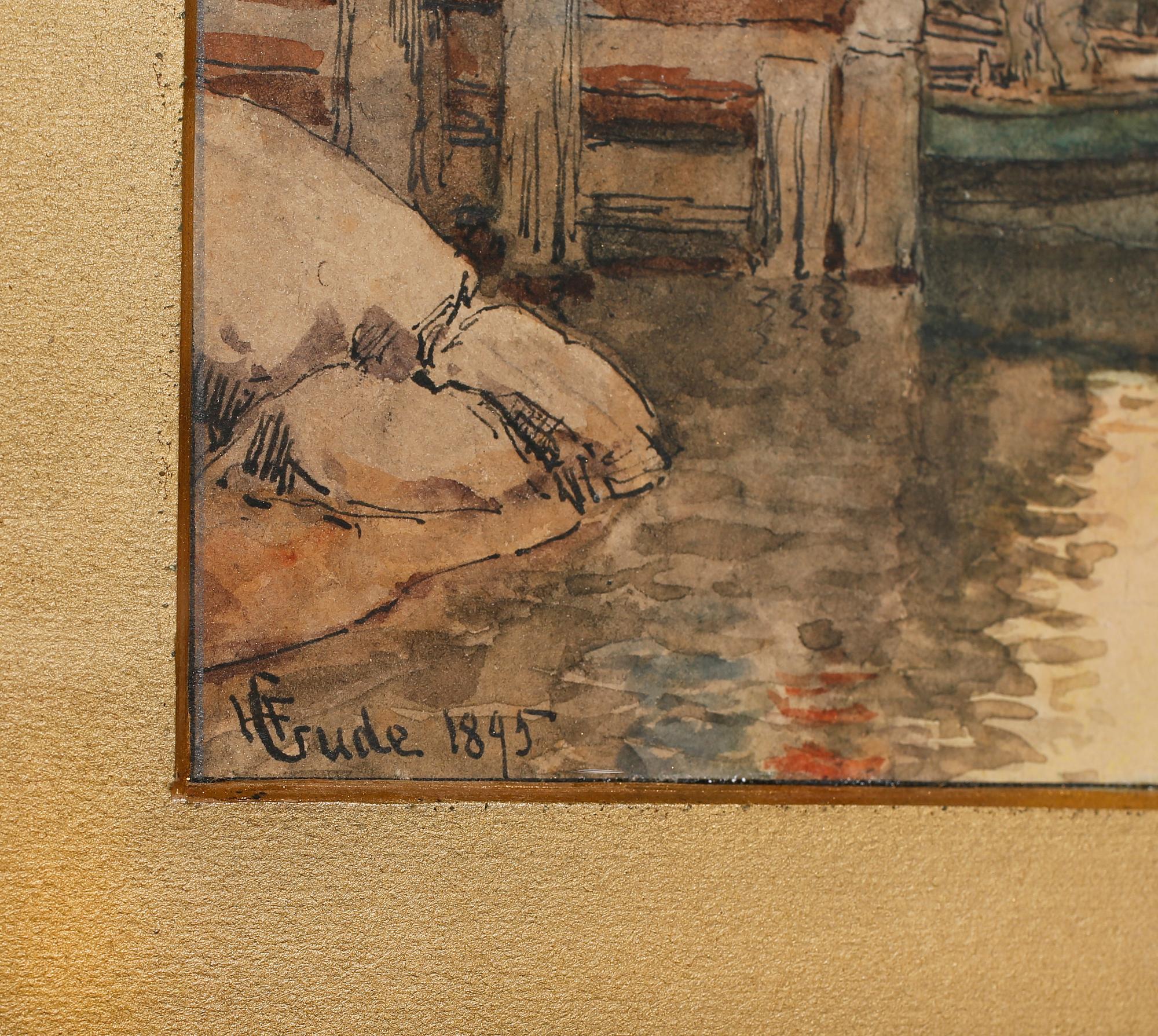 HANS FREDRIK GUDE, akvarell, signerad och daterad 1895.