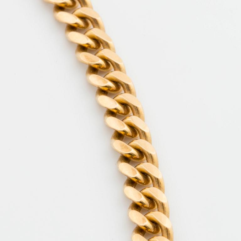 COLLIER 18K guld, pansarlänk, 40,7 g.