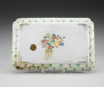 A Canton enameled tray, Qing dynasty, Qianlong (1736-95).