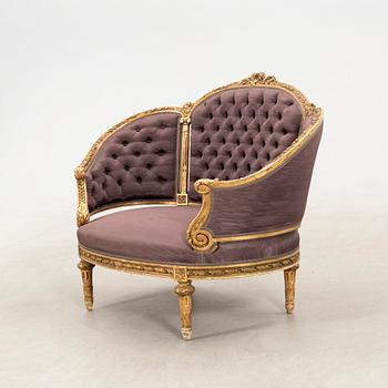 Soffa :Louis XV-stil 1900-talets första hälft.