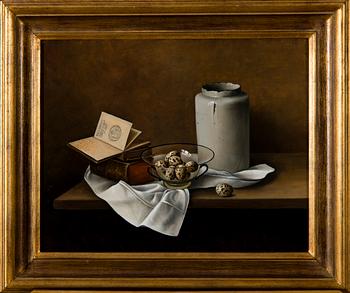 NADINE LUNDAHL, STILL LIFE WITH QUAIL EGGS.