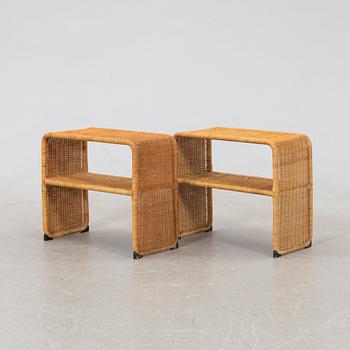 Side tables/Bedside tables, a pair, 20th century.