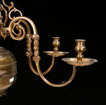 LJUSKRONA, Barockstil, tidigt 1900-tal. Höjd ca 59 cm.