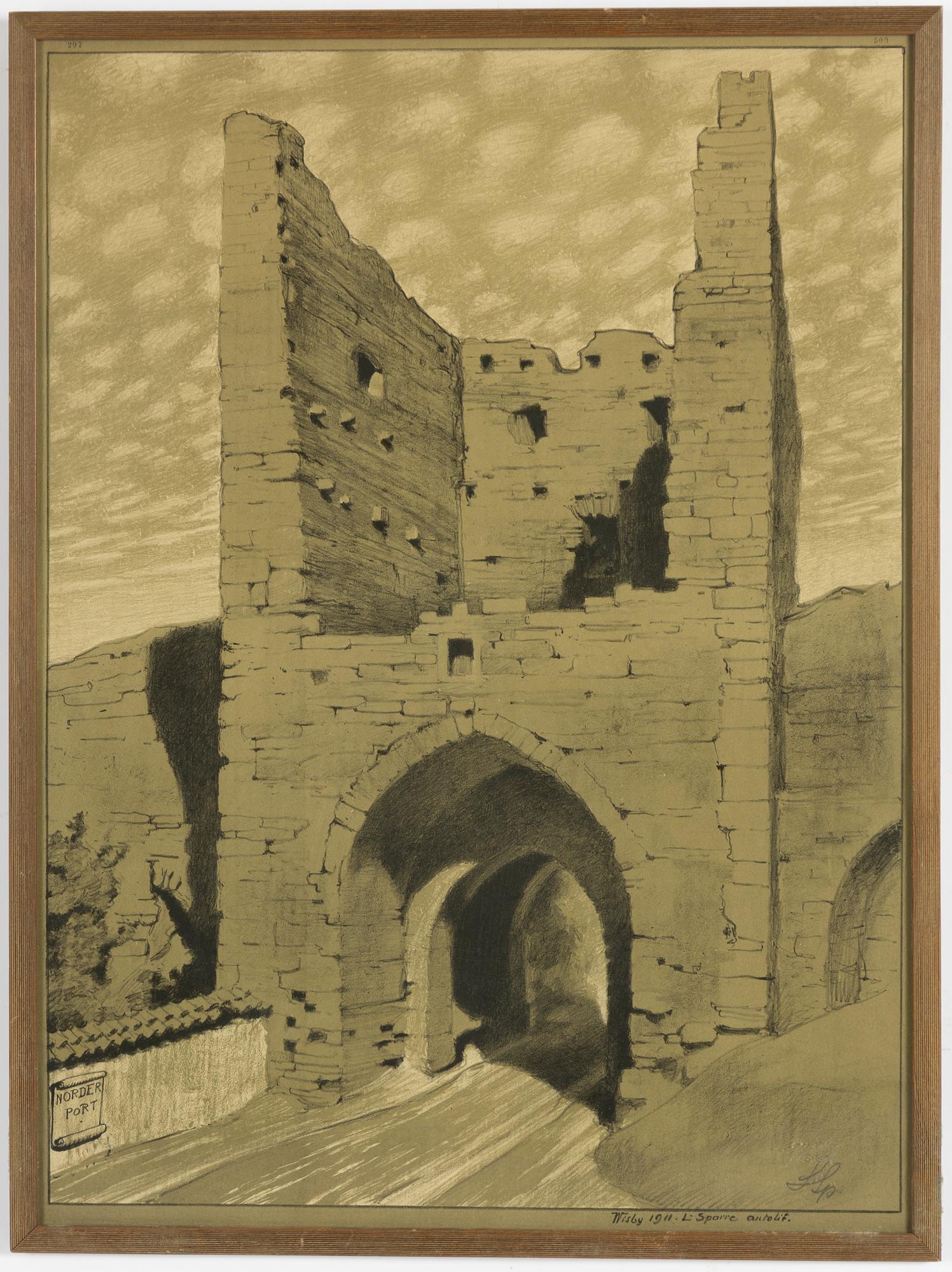 Louis Sparre, "Norderport", "Österport", "Södra muren", "Norra muren".