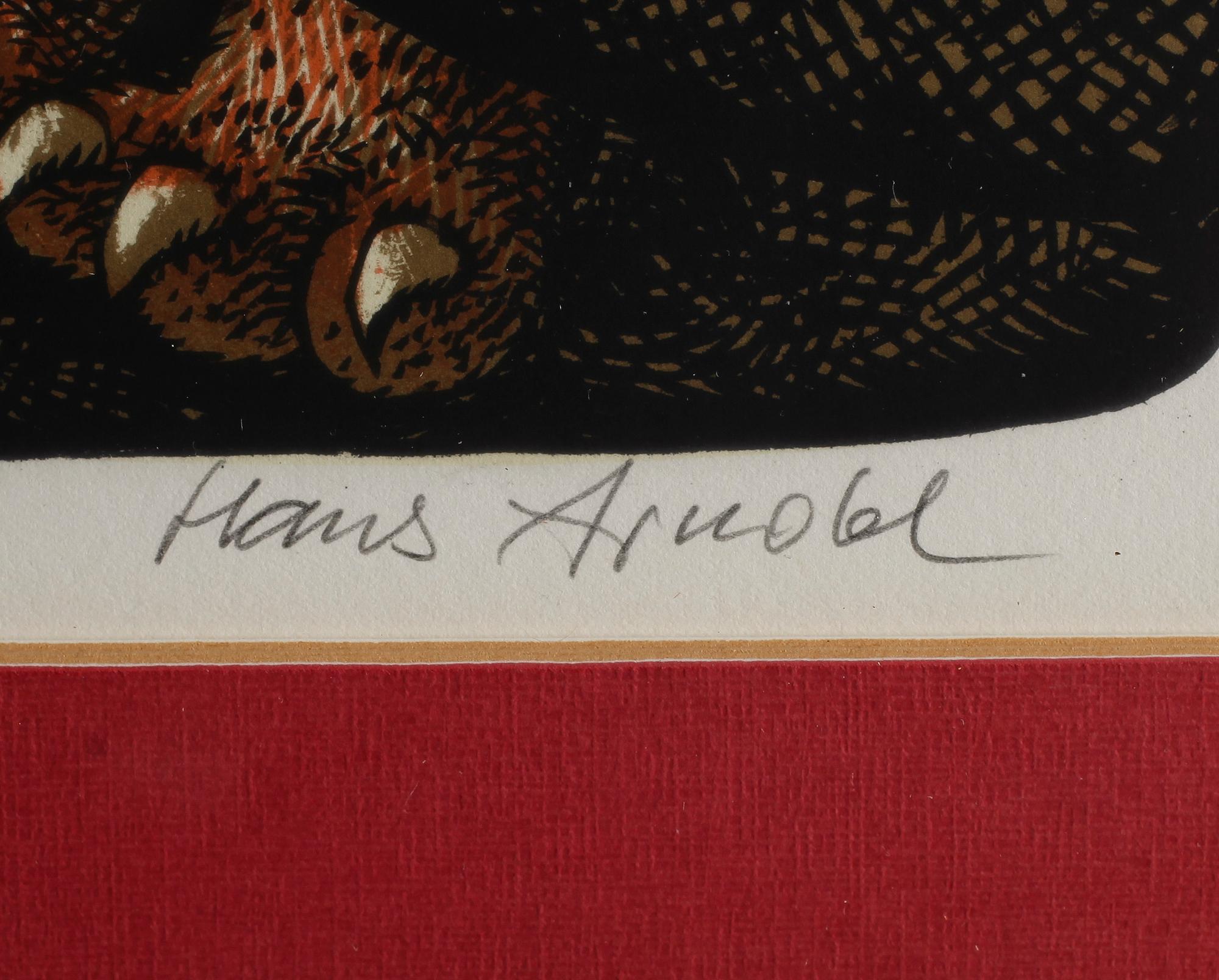 HANS ARNOLD, färglitografi, signerad, numrerad 9/125.