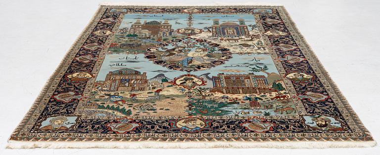 Matta, semiantik Täbris, "4 årstiderna", 284 x 173 cm.