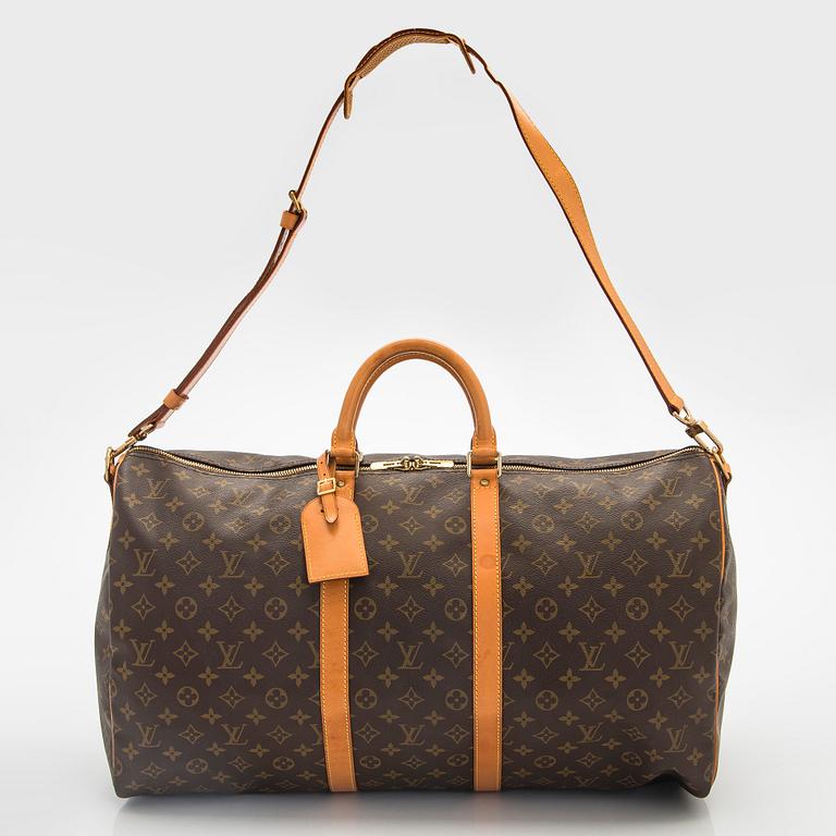 Louis Vuitton, a Monogram Canvas 'Keepall 55 Bandoulière' weekend bag.