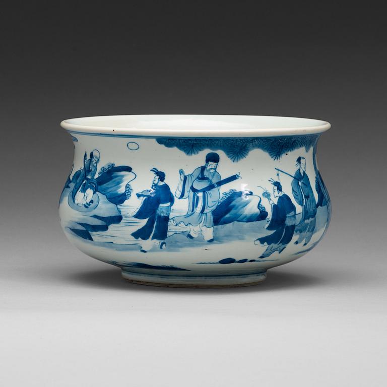 RÖKELSEKAR, porslin. Qingdynastin, Kangxi (1662-1722).