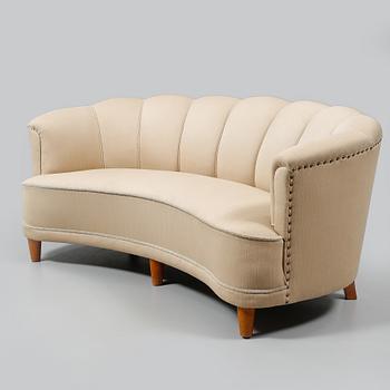 525. An upholstered sofa, probably by Otto Schulz, Boet, Gothenburg, Sweden 1940's.