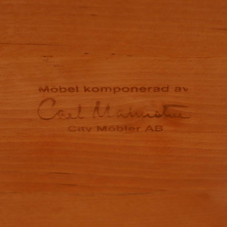 CARL MALMSTEN, a set of three nesting birch tables 'Släden' (The sled), City Möbler AB.