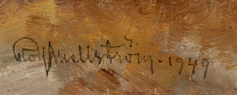 ROLF MELLSTRÖM, olja på pannå, sign och dat 1949.