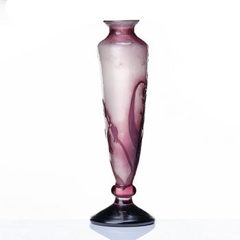 Emile Gallé, an Art Nouveau fire-polished cameo glass vase, Nancy. France.