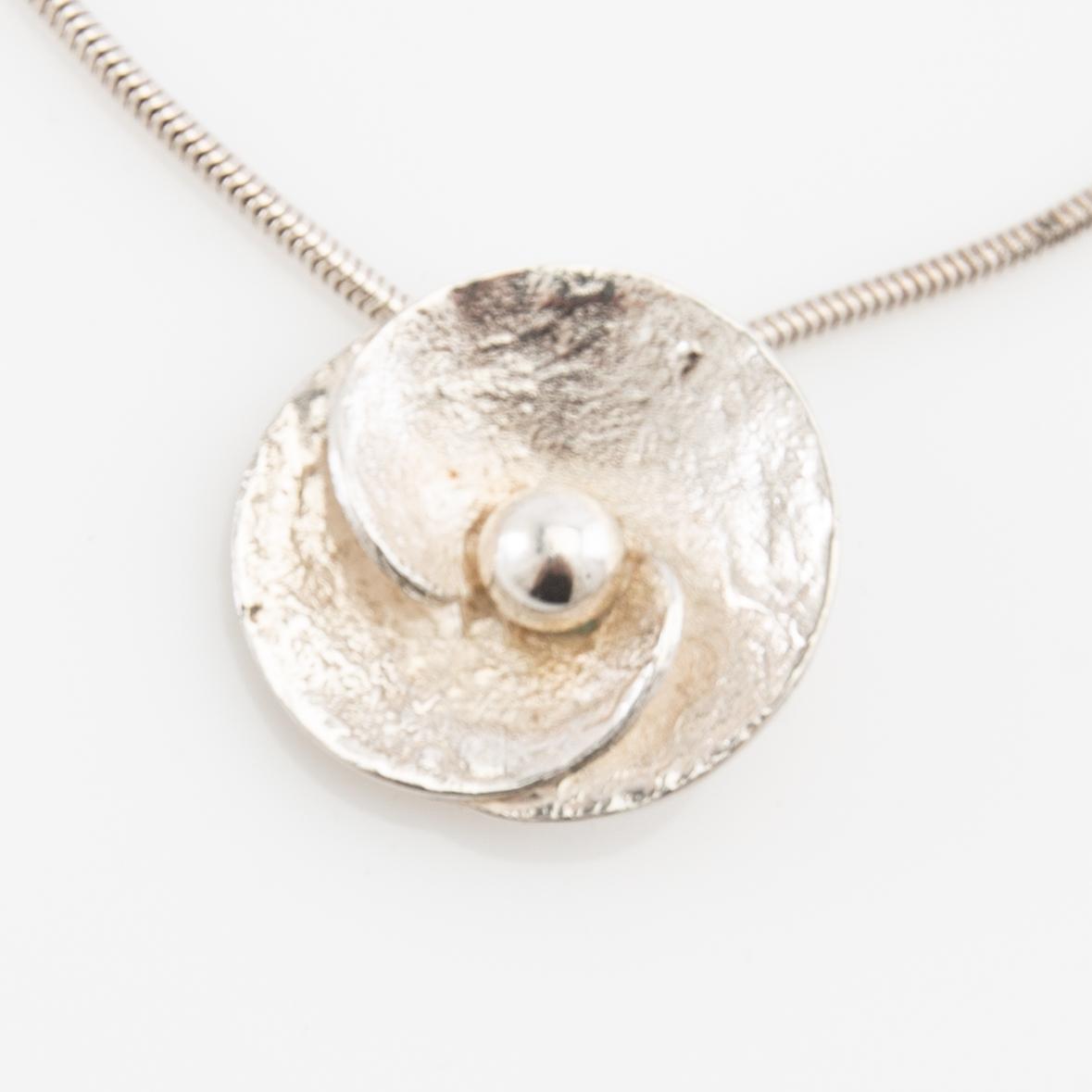 Theresia Hvorslev, necklace, sterling silver, Mema, Lidköping, 1979.