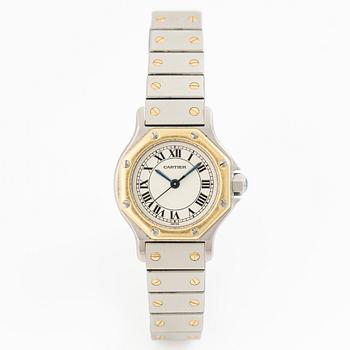 Cartier, Santos Octagon, armbandsur, 24 mm.