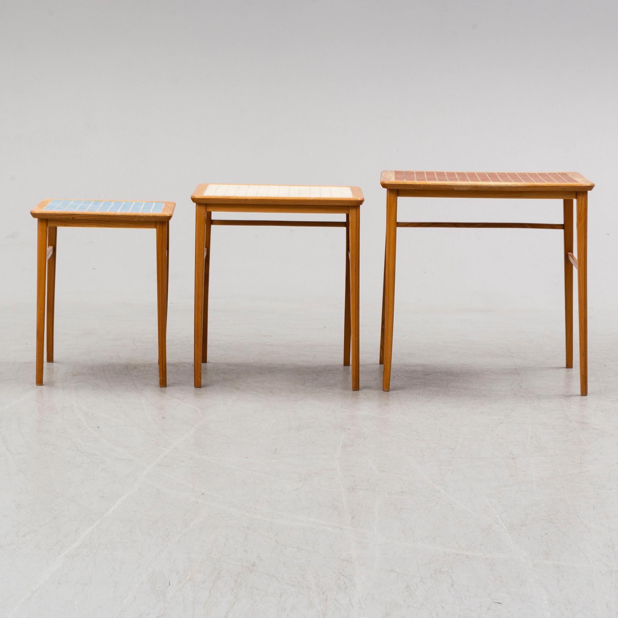 a 1950's three-part table.