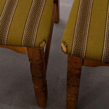 A set of six Danish Henning Kjaerulf chairs, second half of 20th century.