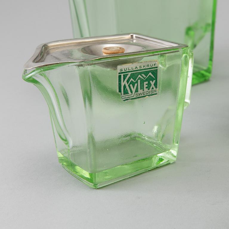 WILLIAM STENBERG, 6 st "Kylex", kylskåpstillbringare av glas, Gullaskruf 1900-talets mitt.