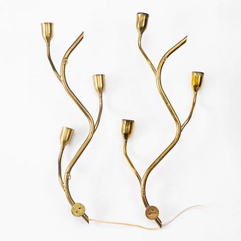 Vägglampor, ett par, Astra, Norge, 1900-talets mitt.