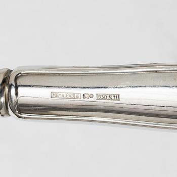 A Swedish silver cutlery set, 'Chippendale' pattern, Mema, GAB, some with year mark Eskilstuna 2010 ( 72 pieces).
