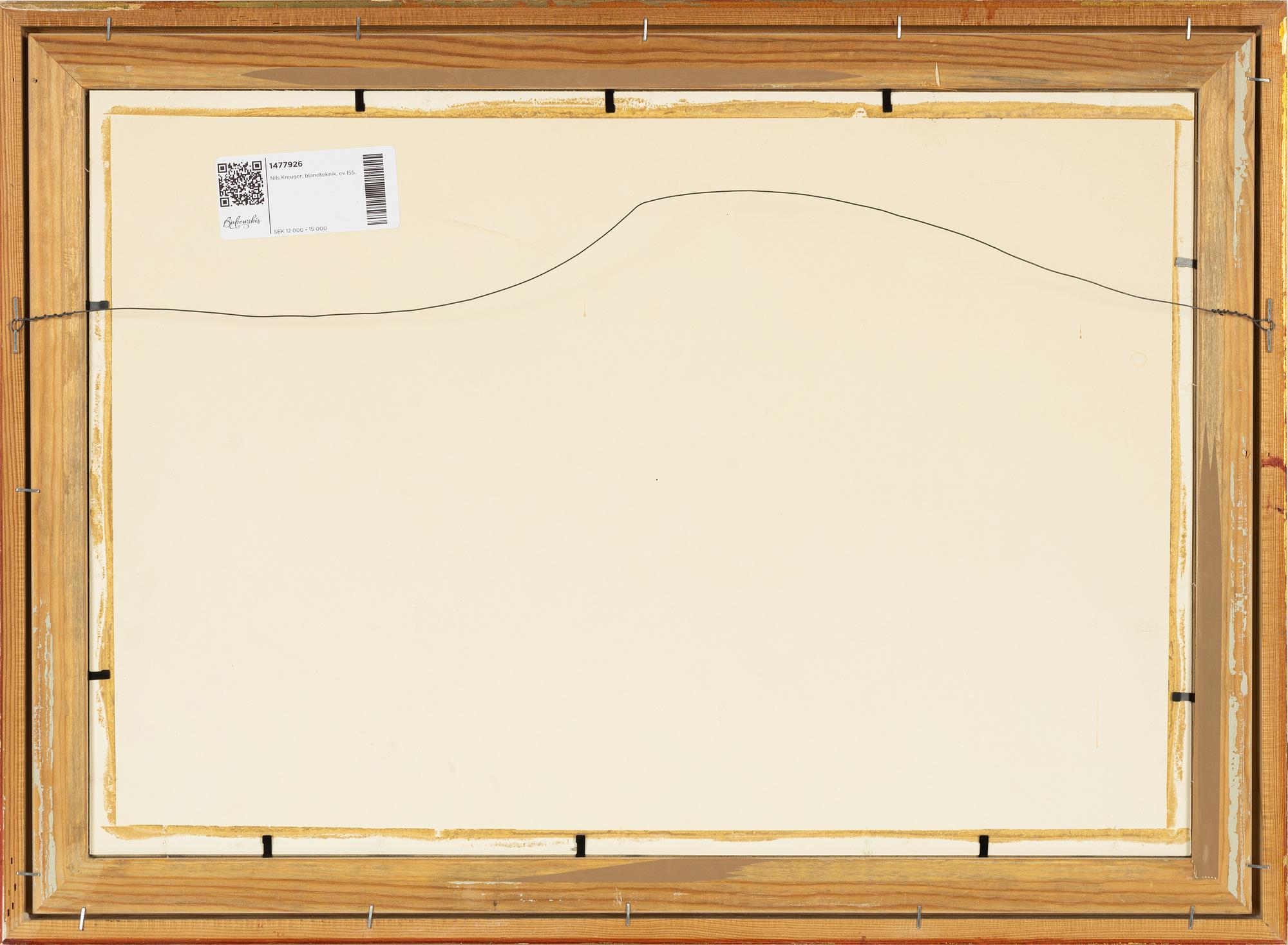 Nils Kreuger, mixed media, signed and dated 1900.