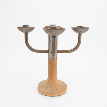 Signe Persson-Melin, an iron and wood candelabra 1960/70s.