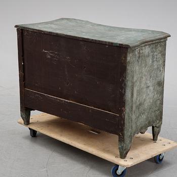 A baroque chest of drawers, 18th century.