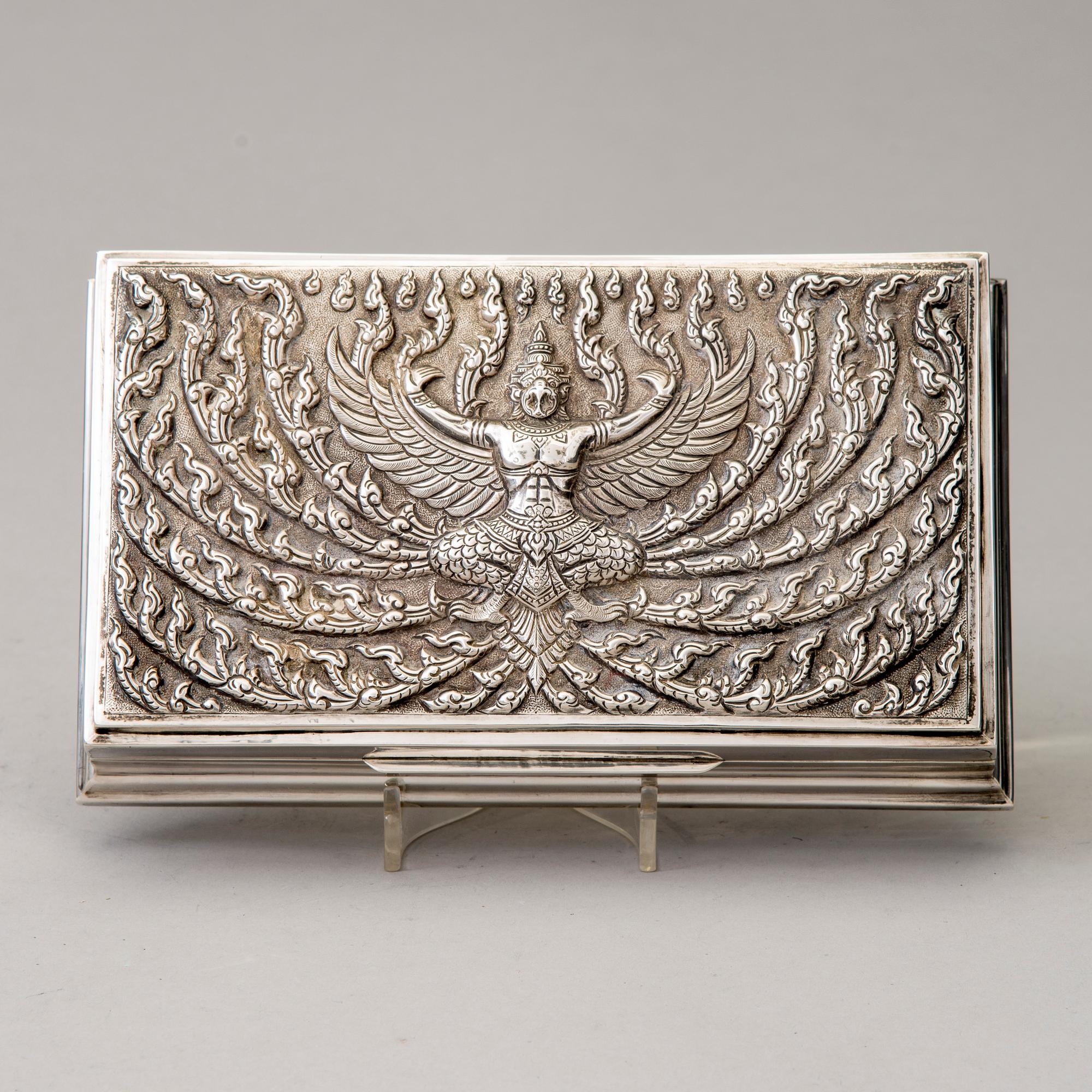 SKRIN, sterlingsilver och trä, Thailand 1900-talets senare hälft.