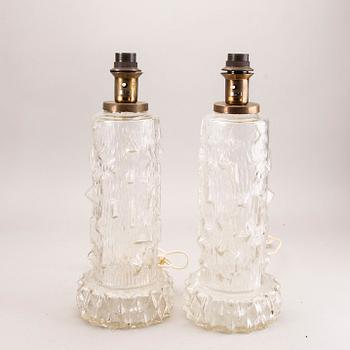 Table lamps, a pair, probably Stilarmatur Tranås, 1960s.
