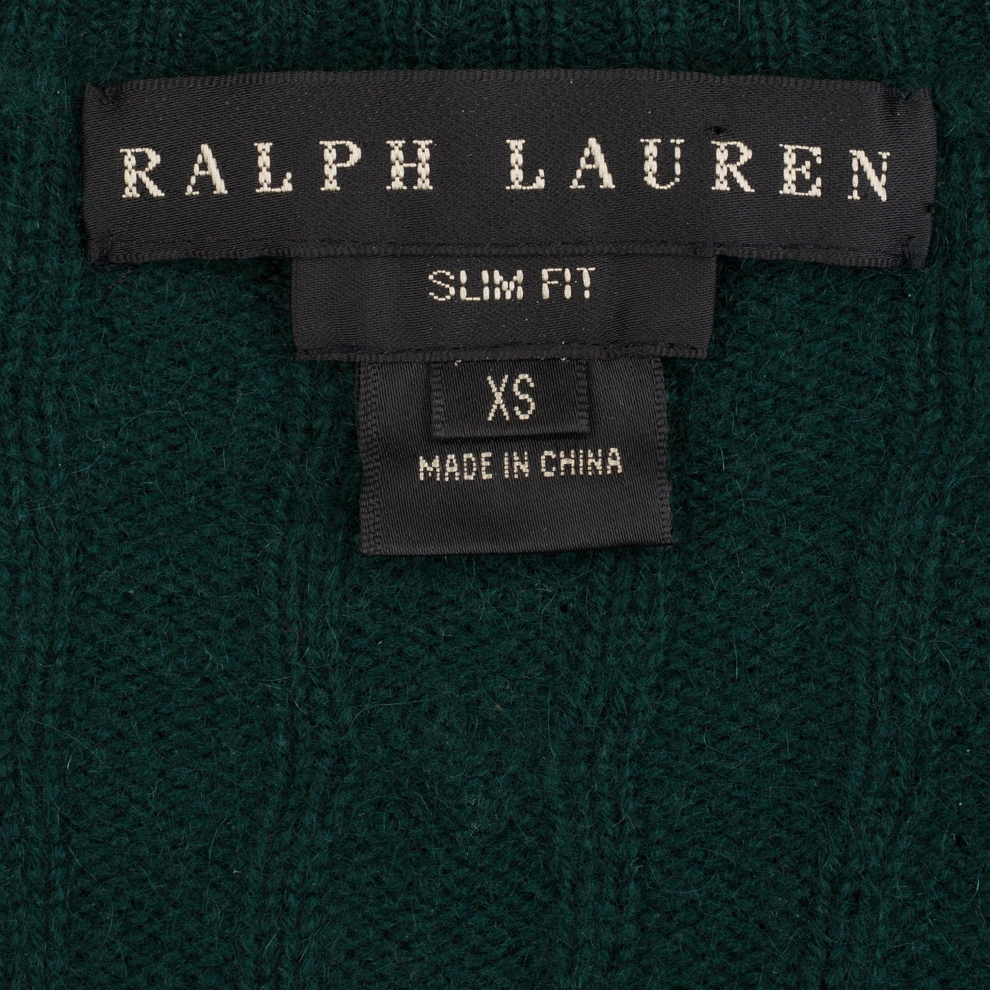 Two pair of wooland cashmere sweaters by Ralph Lauren.