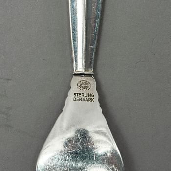 Georg Jensen, a sterling silver flatware set, 135 pieces, 'Dronning/Acantus', design Johan Rohde, Copenhagen, Denmark after 1945.