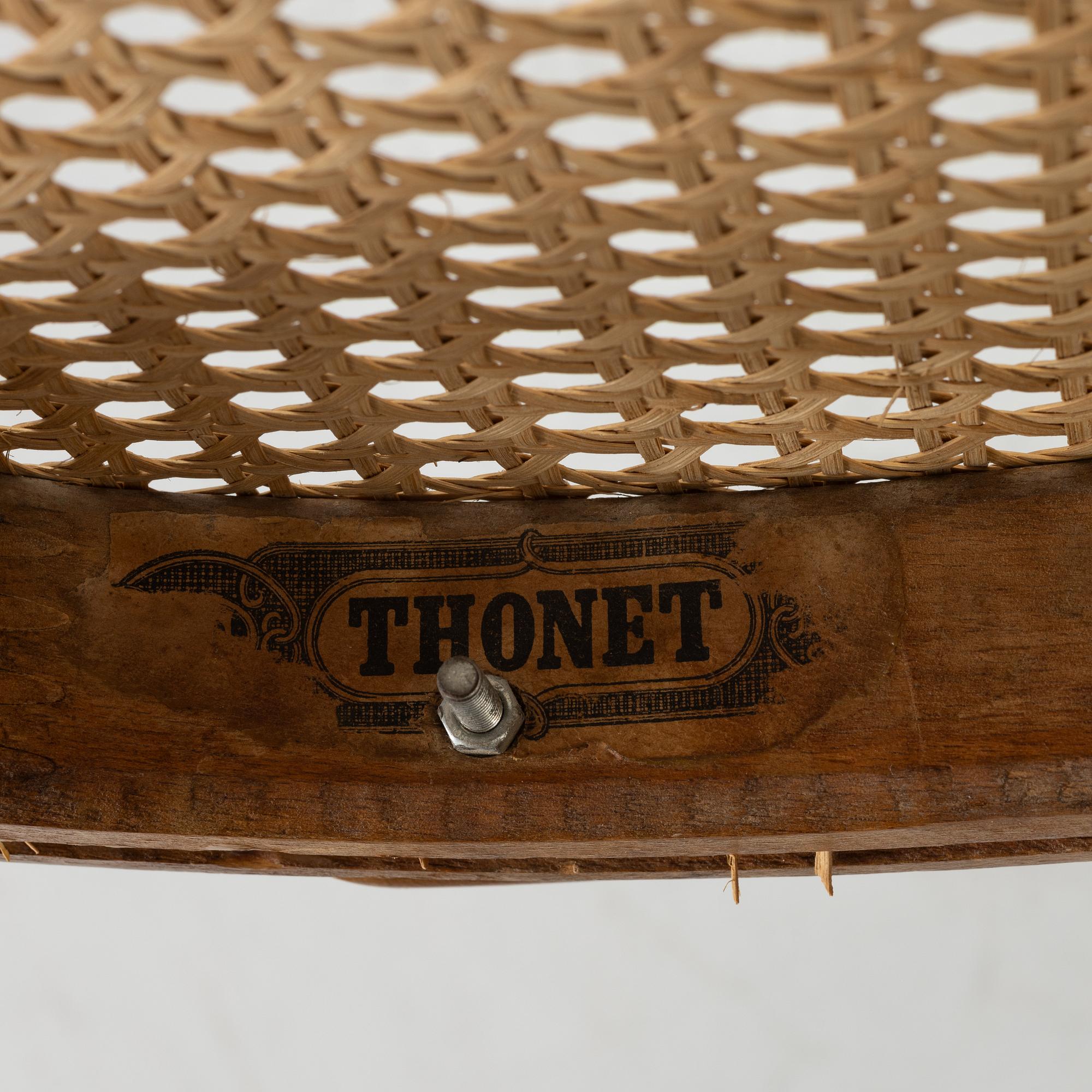 Armchairs, 6, model No. 3, Thonet, first half of the 20th century.