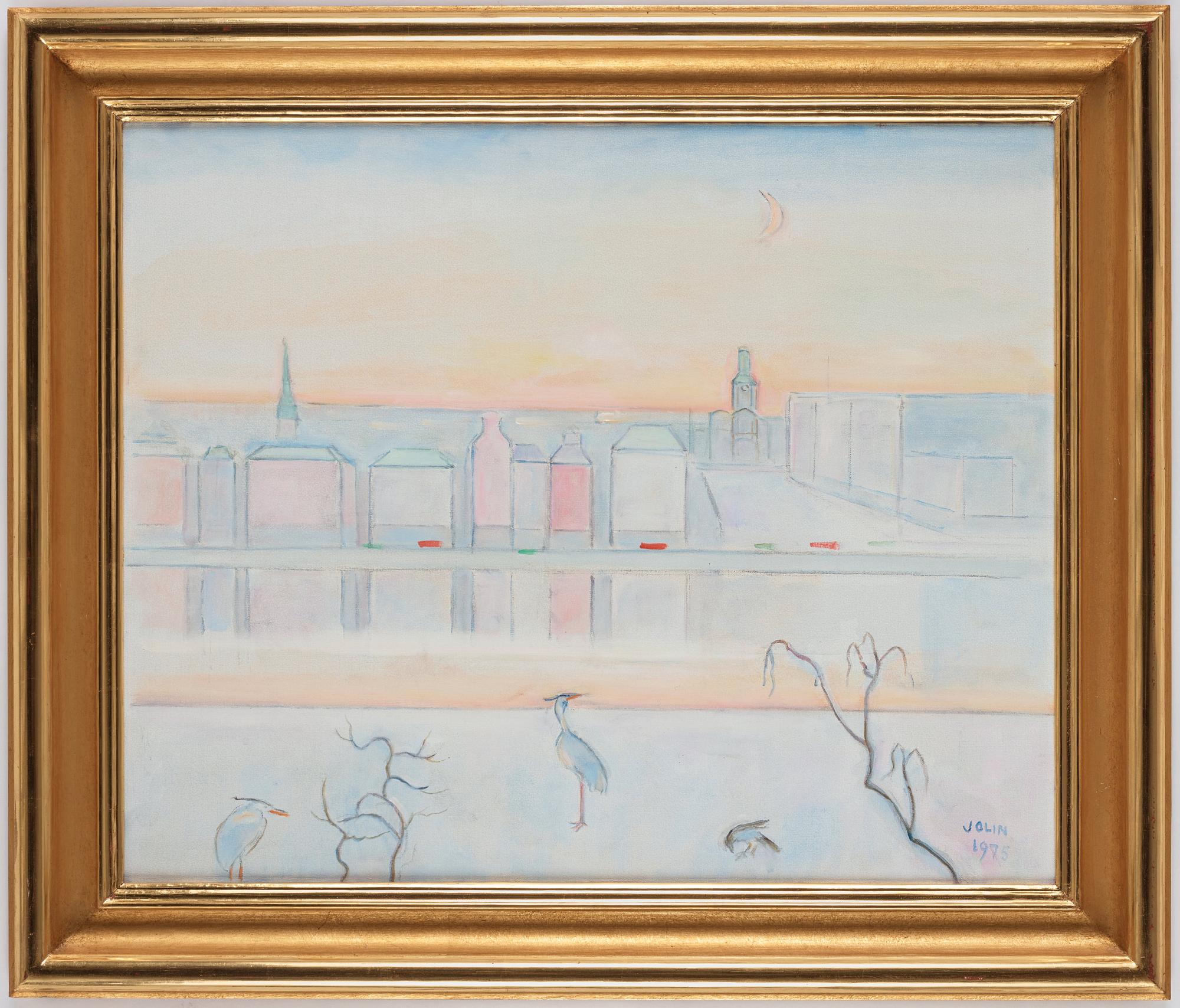 Einar Jolin, View over Skeppsbron and Storkyrkan.