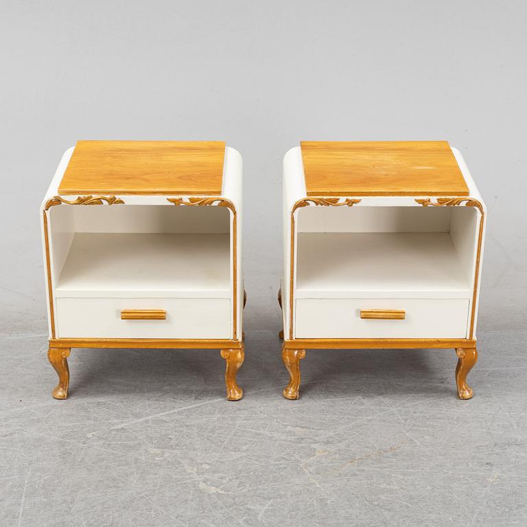 A pair of bedside tables from Bodafors, first half of the 20th Century.
