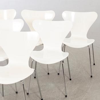 ARNE JACOBSEN, 6 st "Sjuan"  Fritz Hansen, Danmark.