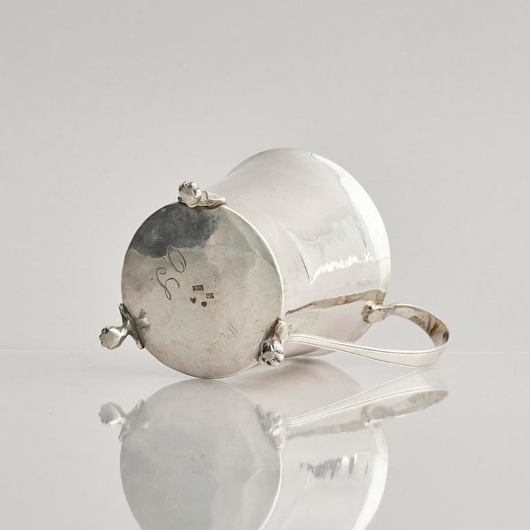 A Swedish early 19th century silver beaker with handle, mark of Anders Nymansson, Mariestad 1820.